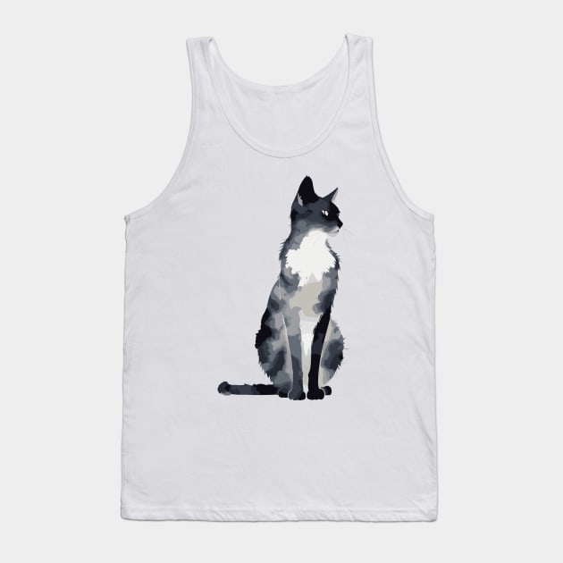 Cat watercolor Tank Top by aceofspace